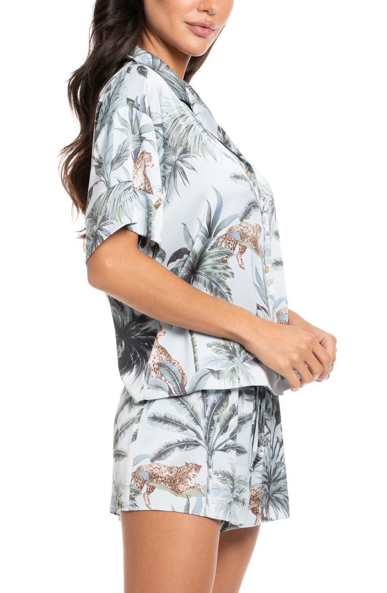 Midnight Bakery Satin Short Pajamas, Alternate, color, Blue