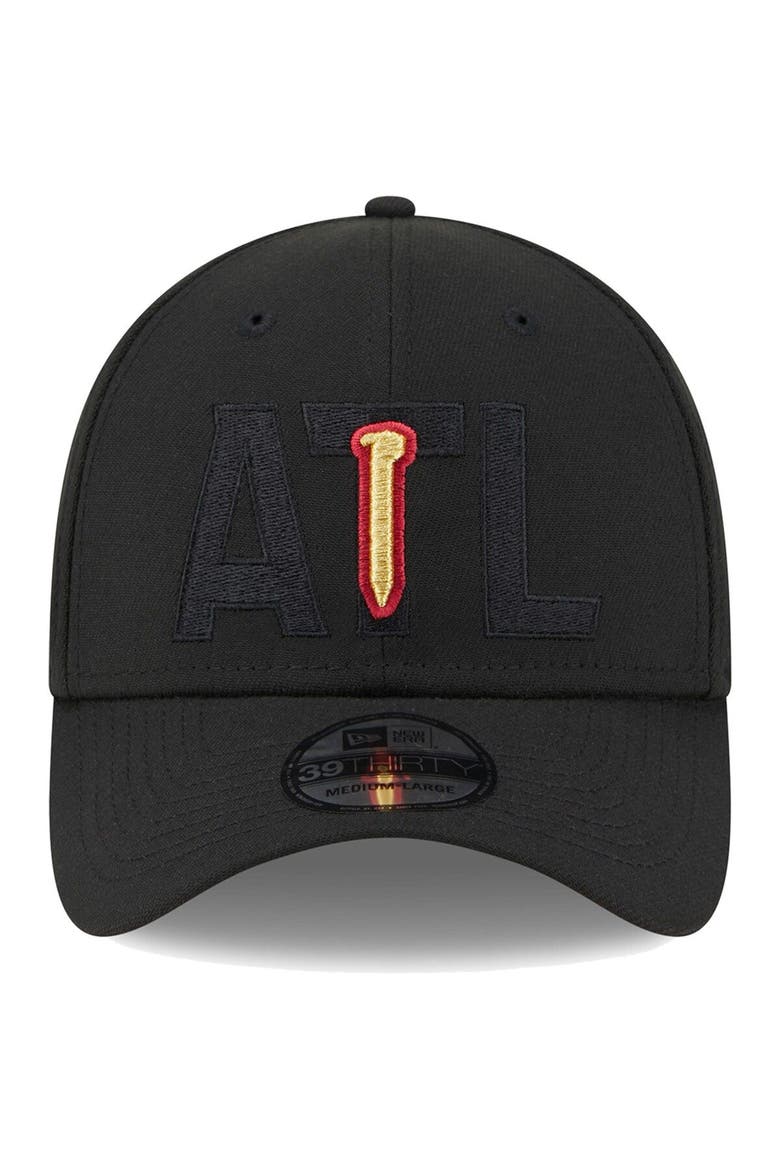 Men's New Era Black Atlanta United FC Kick Off 39THIRTY Flex Hat, Alternate, color, Black
