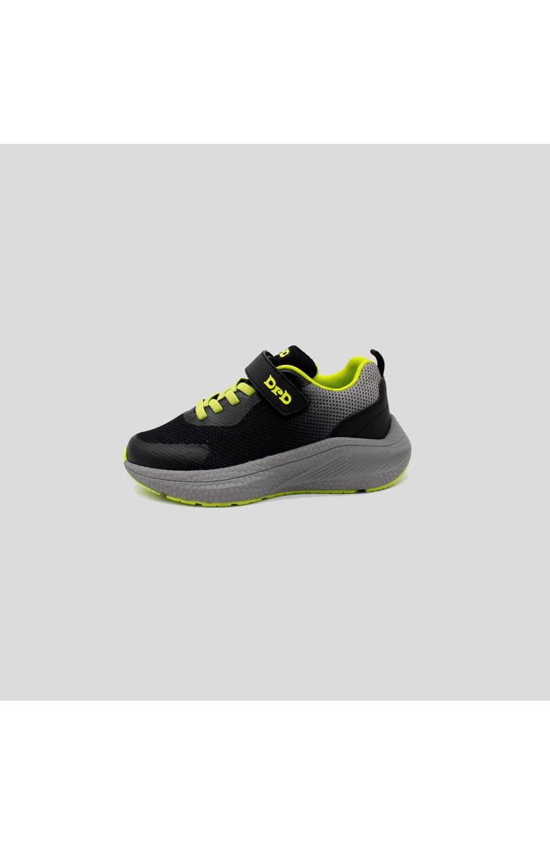 DrD Kids Footwear Turbo sneaker, Alternate, color, Black/Lime