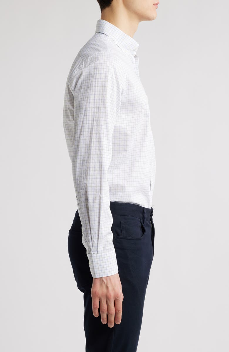 Scott Barber Jacquard Windowpane Button-Down Shirt, Alternate, color, 