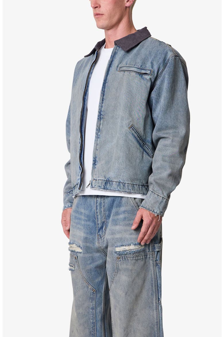 Quilted Lined Work Jacket, Alternate, color, VINTAGE BLUE