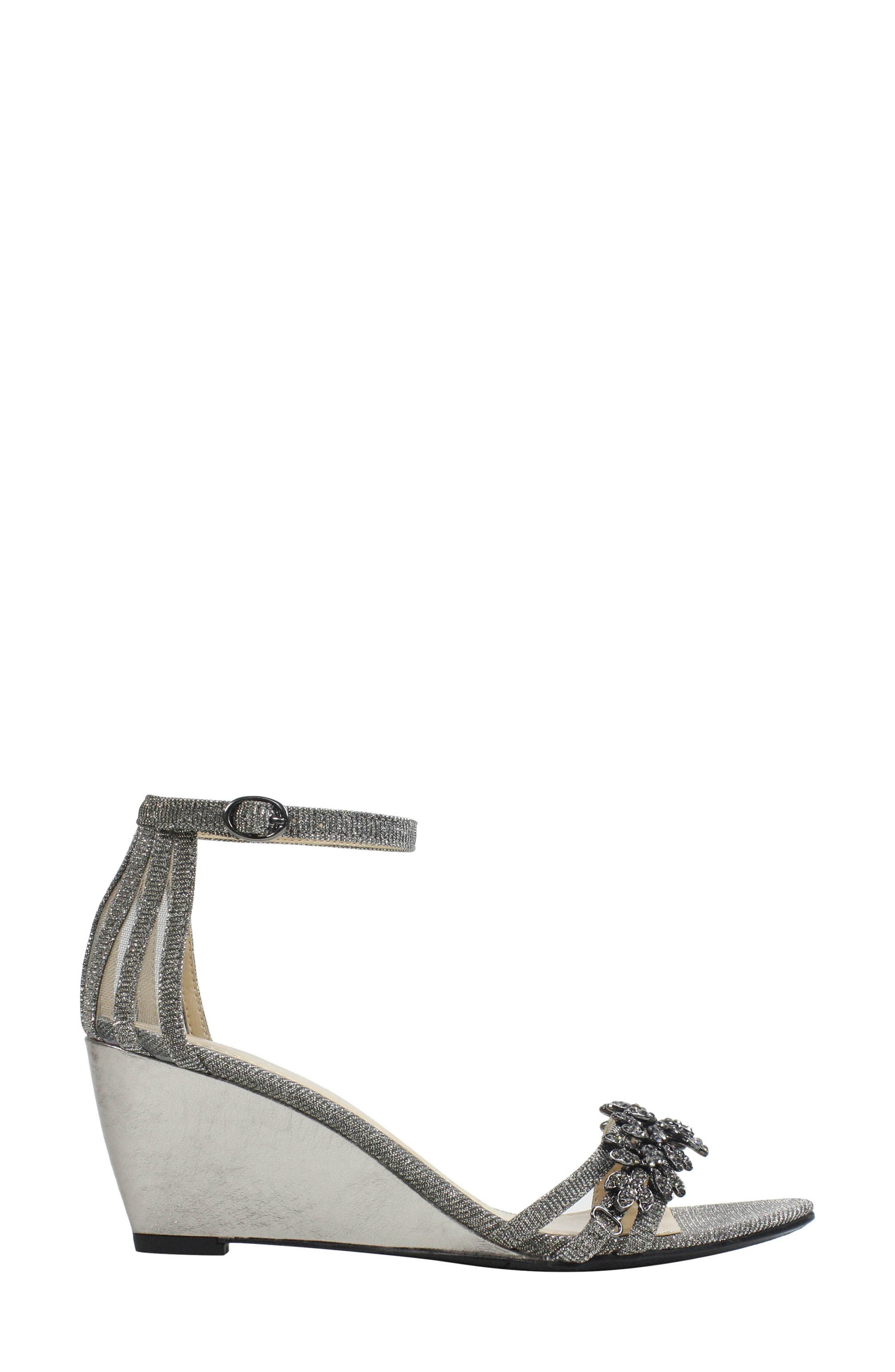 Mariabelle Ankle Strap Sandal, Alternate, color, PEWTER