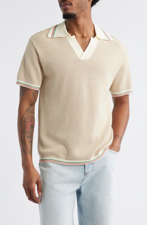 MAVRANS MAVRANS CIAO OPEN STITCH JOHNNY COLLAR SWEATER