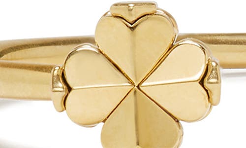 Kate Spade New York Spade Flower Faux Pearl Cuff Bracelet In Gold