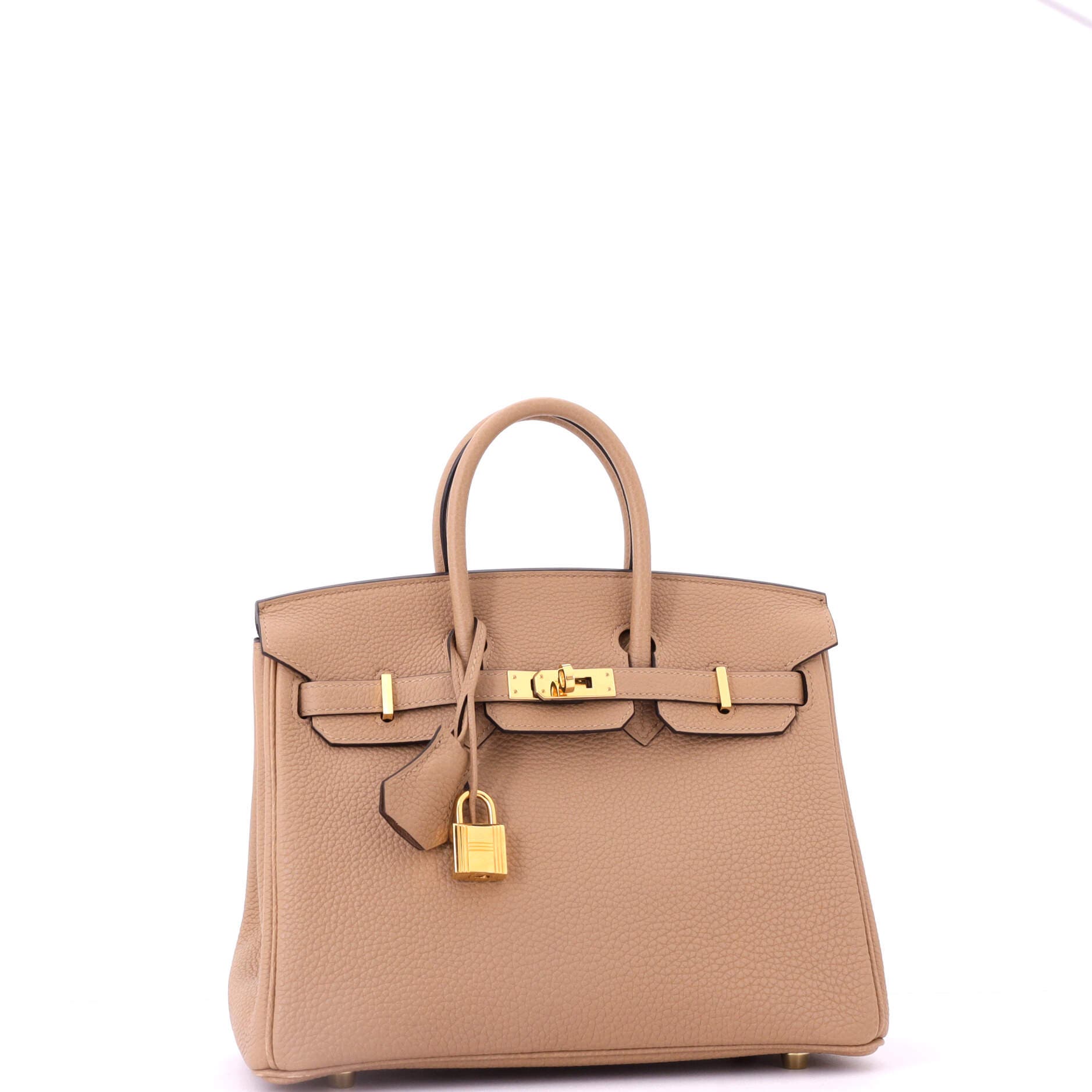 Pre-Owned Hermes Birkin Handbag Brown Togo with Gold Hardware 25, Alternate, color, Chai