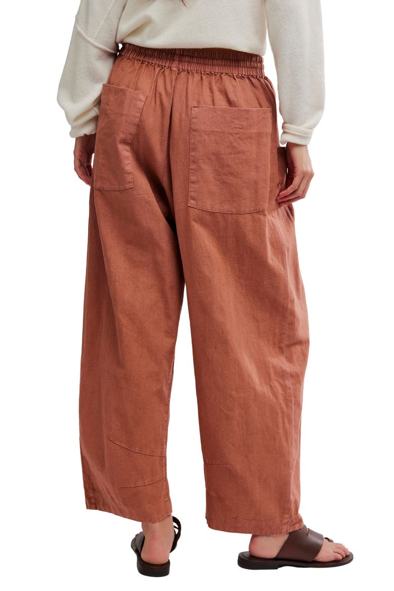 People Pull Drawstring Free People Chambers Laidback Linen & Cotton Drawstring Pants (Women ...