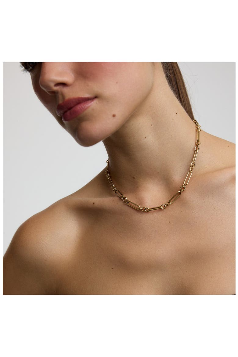 Love Link T-Bar Chain Necklace, Alternate, color, GOLD