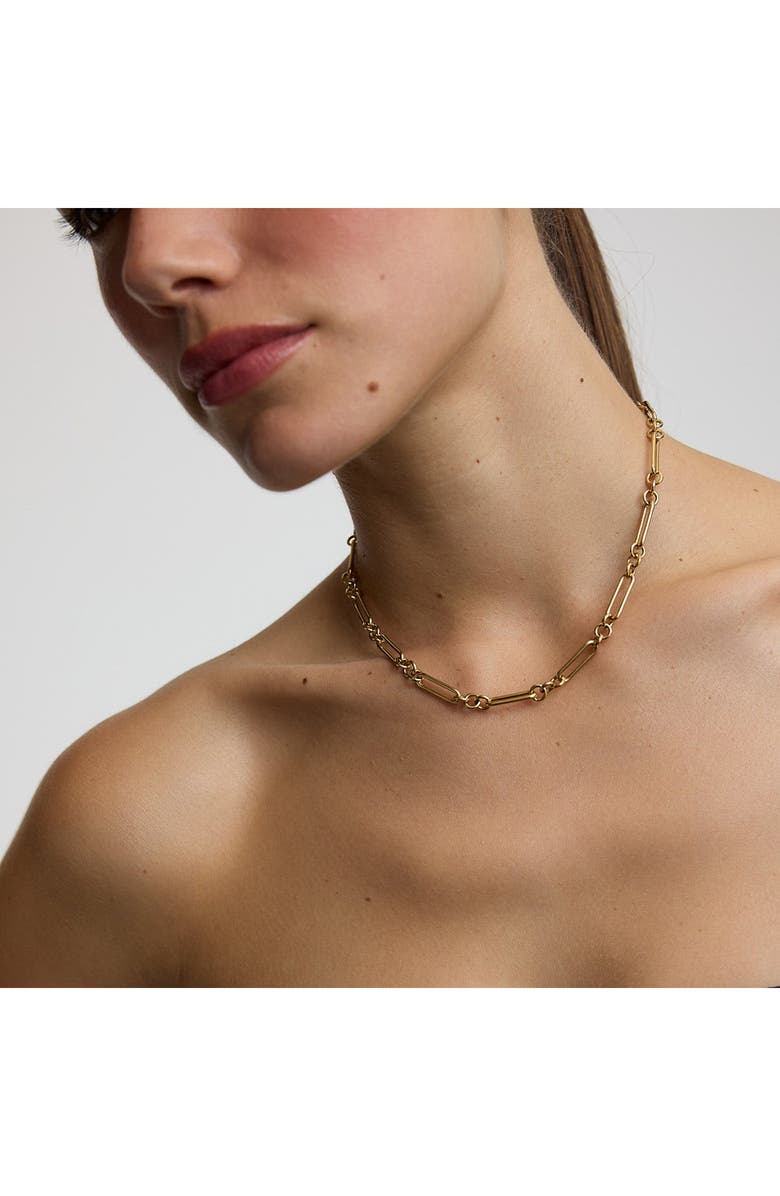 D.LOUISE Love Link T-Bar Chain Necklace, Alternate, color, Gold