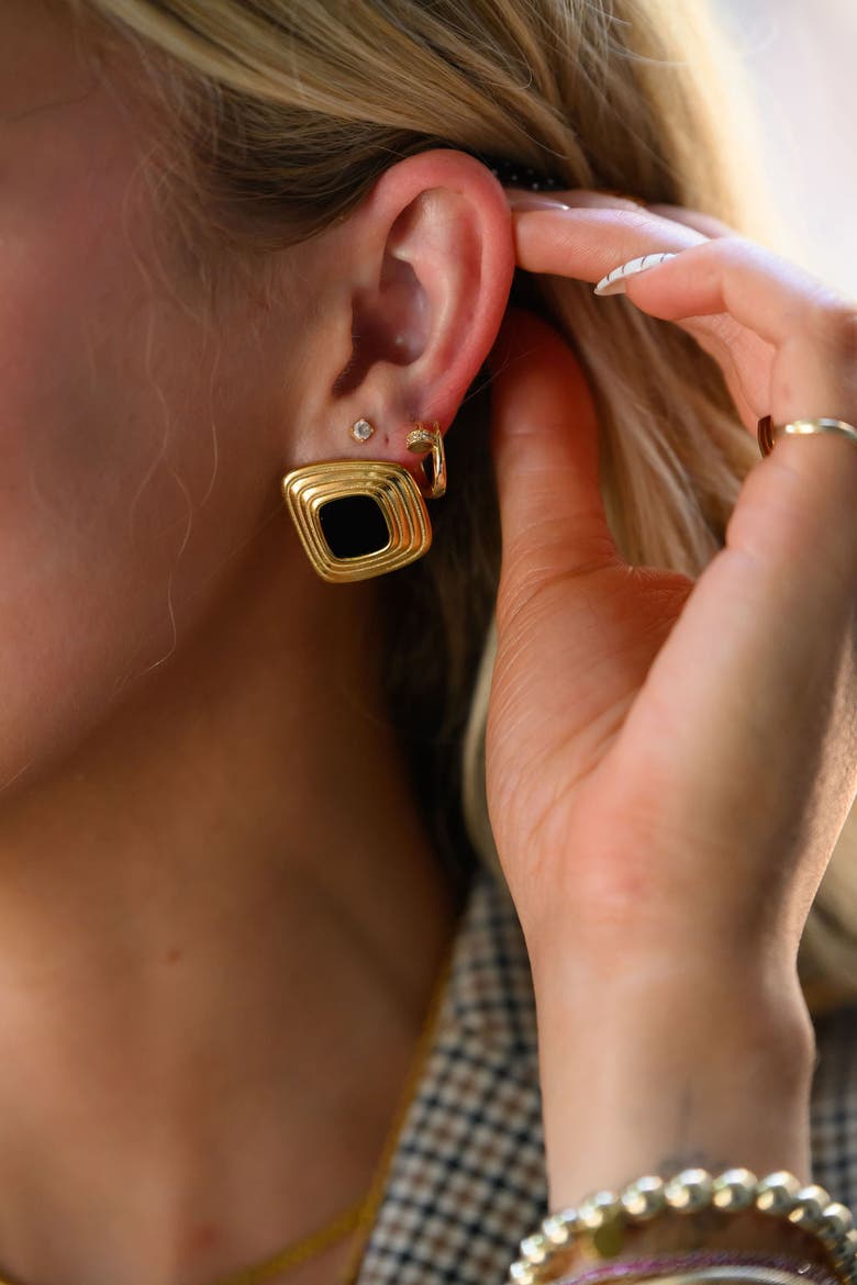 Selma Earrings, Alternate, color, Gold