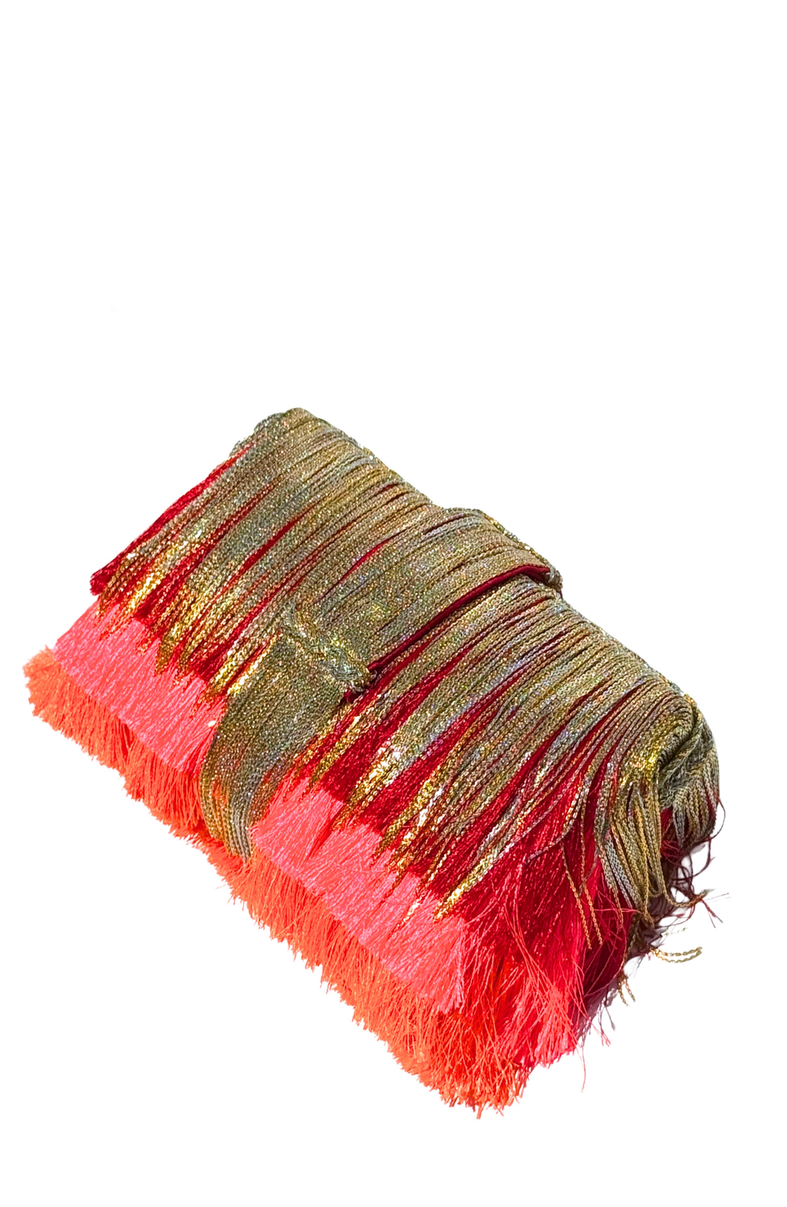 Tassel Ombre Clutch, Alternate, color, Mimosa