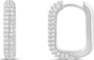 SHYMI Pavé Box Hoop Earrings