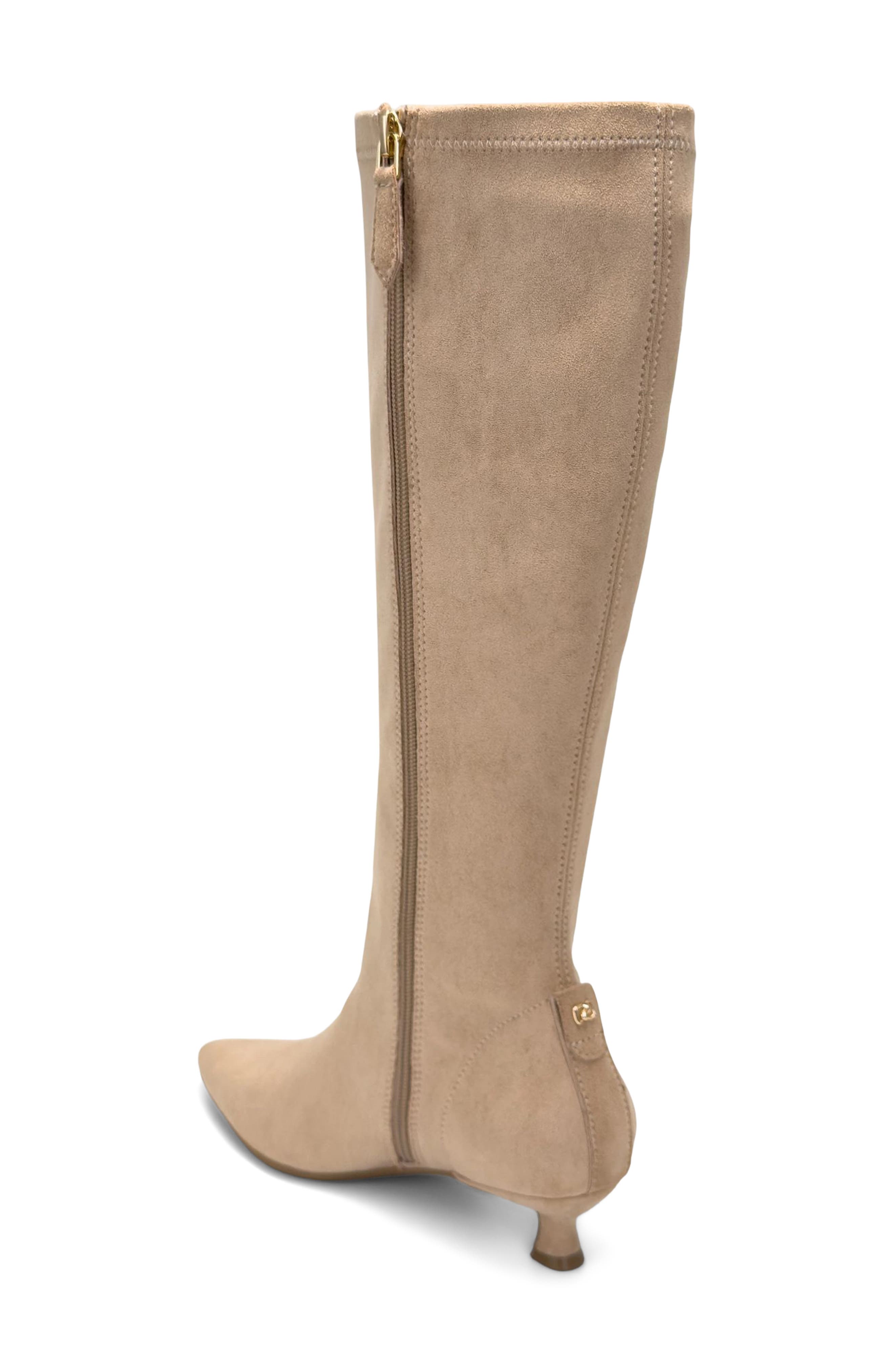 Richie Faux Leather Knee High Boot, Alternate, color, CAMEL