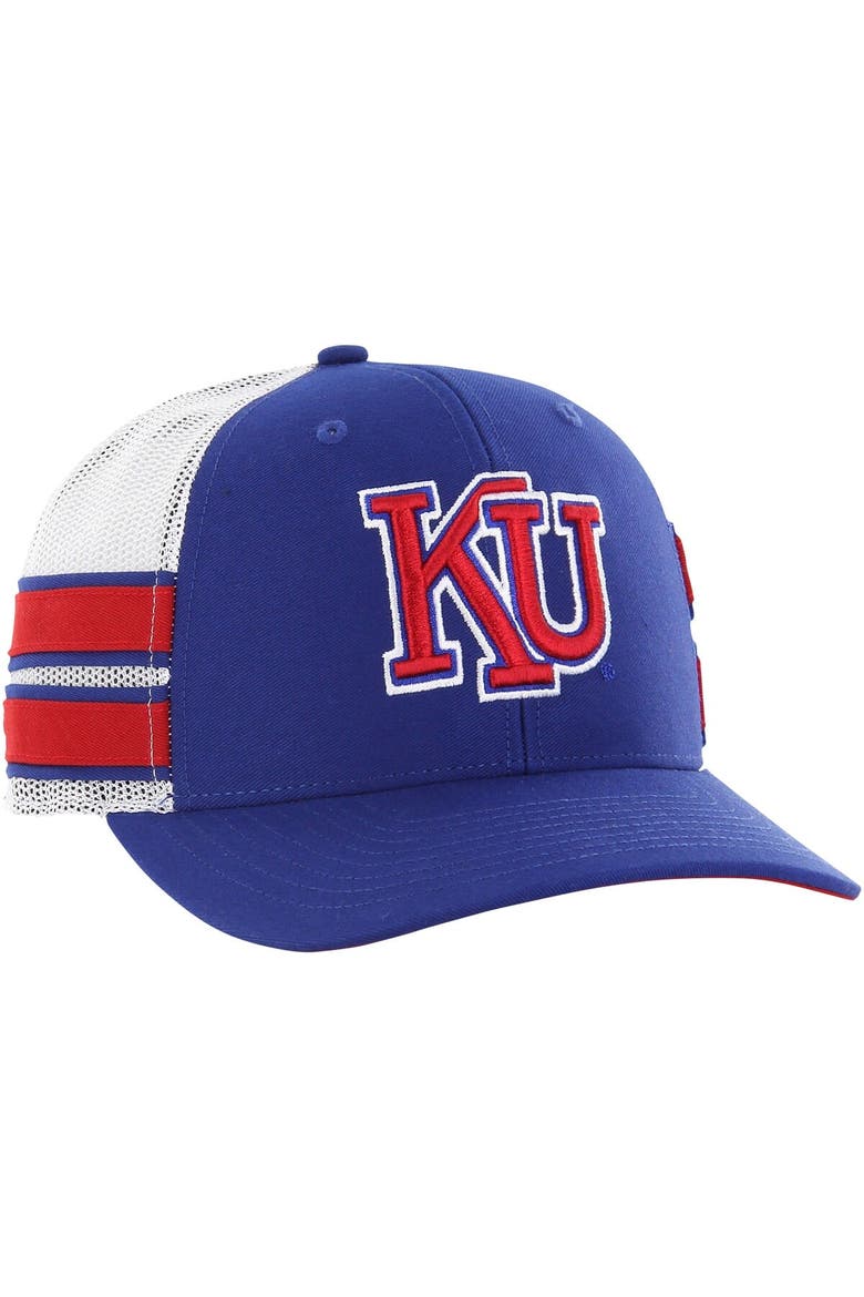Men's '47 Royal Kansas Jayhawks Straight Eight Adjustable Trucker Hat, Alternate, color, Royal