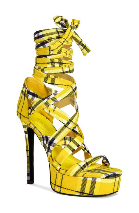 Jemisha Plaid Platform Sandal