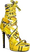 AZALEA WANG Jemisha Plaid Platform Sandal