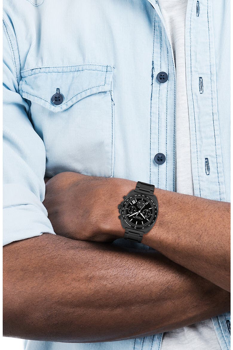 Charter Chronograph Bracelet Watch, 39mm, Alternate, color, BLACK IP
