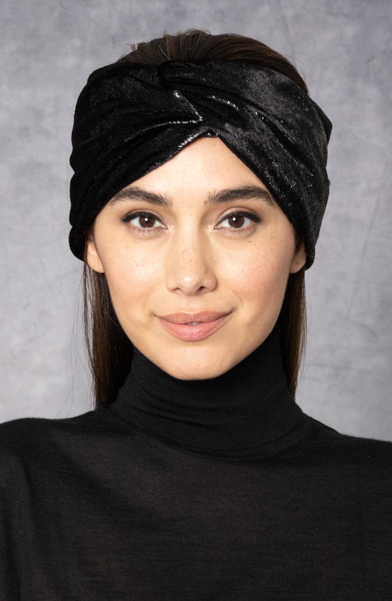 Eugenia Kim Malia Metallic Velvet Head Wrap, Alternate, color, 