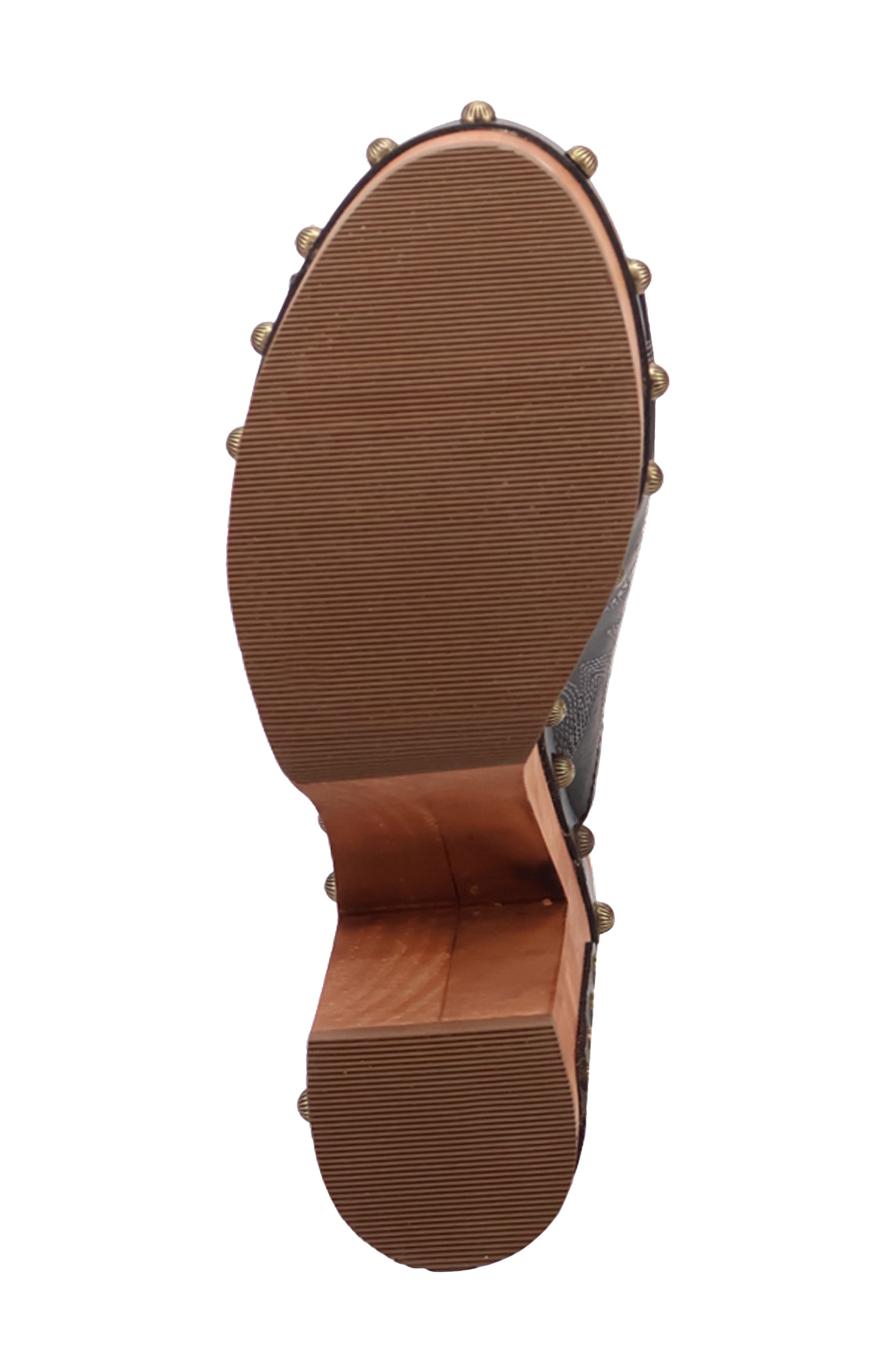 Dingo Free Spirit Platform Slide Sandal, Alternate, color, Black