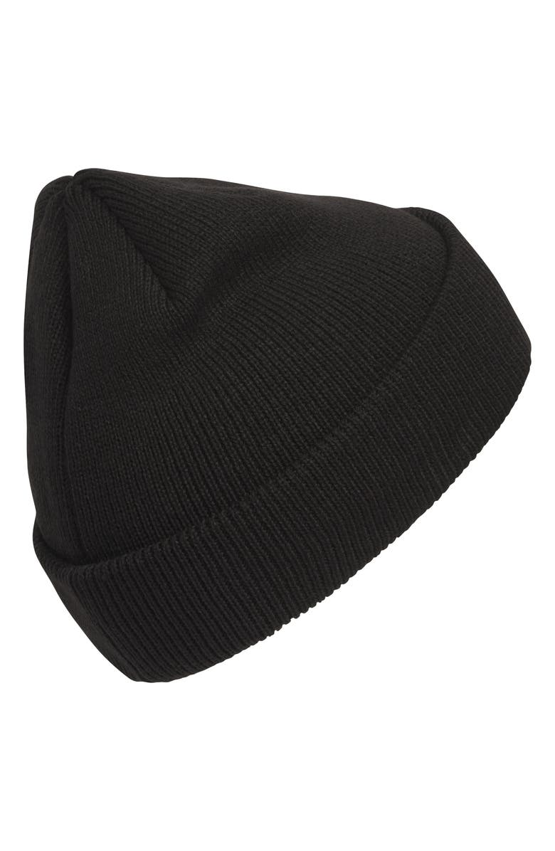 adidas Trefoil Beanie, Alternate, color, Black/ Black