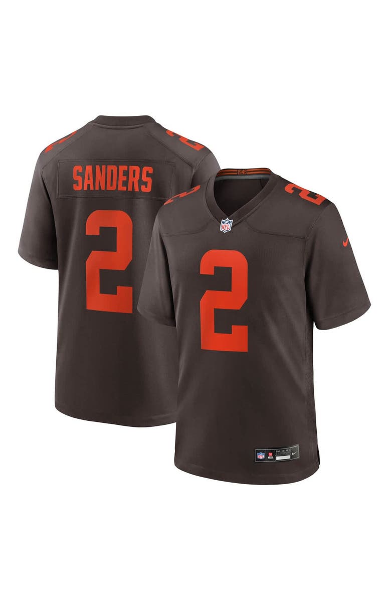Nike Men's Nike Shedeur Sanders Brown Cleveland Browns Alternate Game Jersey, Main, color, Brown