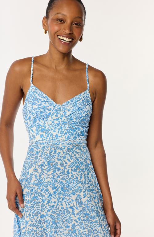 Poupette St Barth Long Dress Cara V Dress Blue Lazuli In Blue
