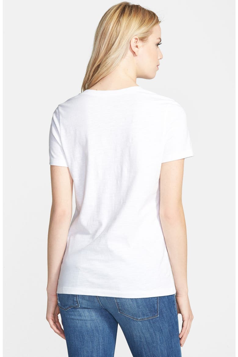Scoop Neck Short Sleeve Tee, Alternate, color, WHITE