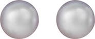 SPLENDID PEARLS 14K Yellow Gold 5-5.5mm Greay Freshwater Pearl Stud Earrings
