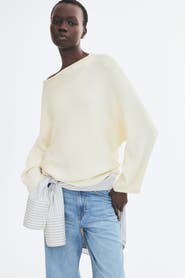 H&M Boat-Neck Rib-Knit Sweater