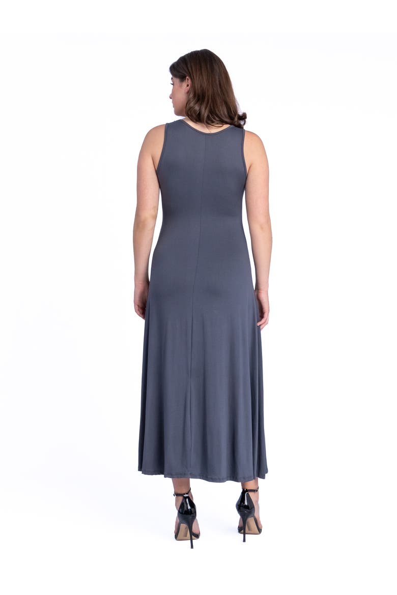 Slim Fit A-Line Sleeveless Maxi Dress, Alternate, color, Grey