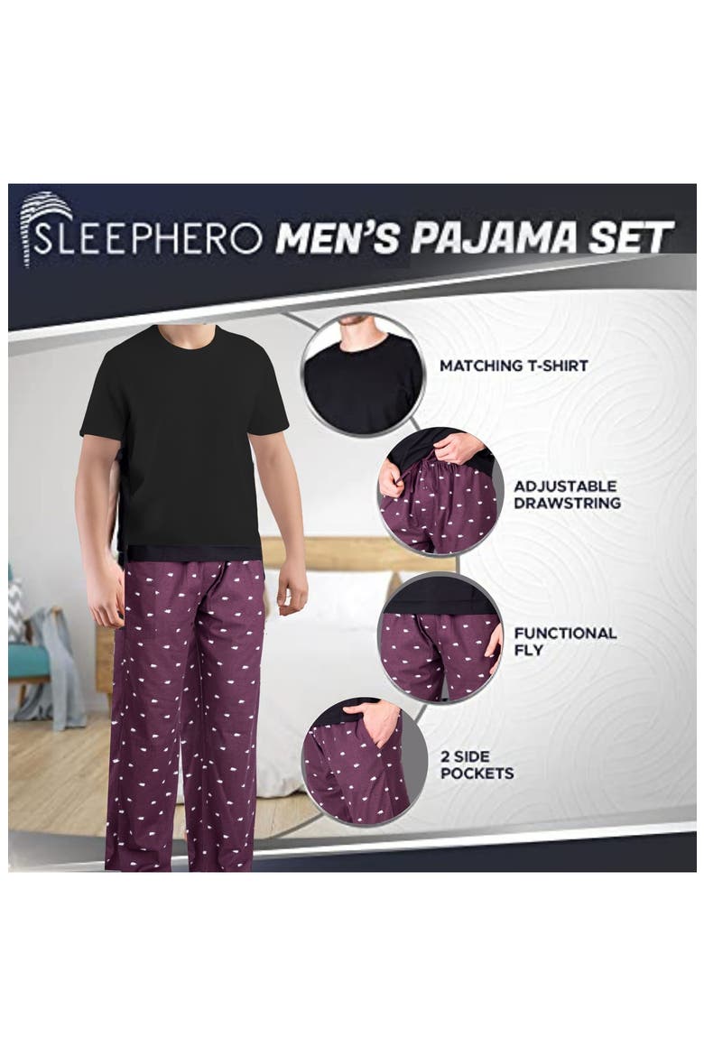 Knit Brushed California Bear Flannel Pajamas, Alternate, color, POLAR BEAR