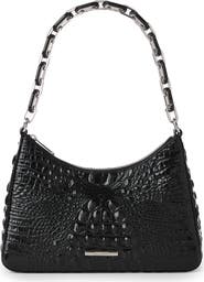 Brahmin Mod Esme Croc Embossed Leather Shoulder Bag