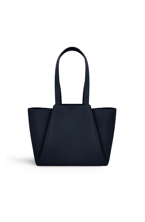 Midi Pyramid Leather Tote Bag