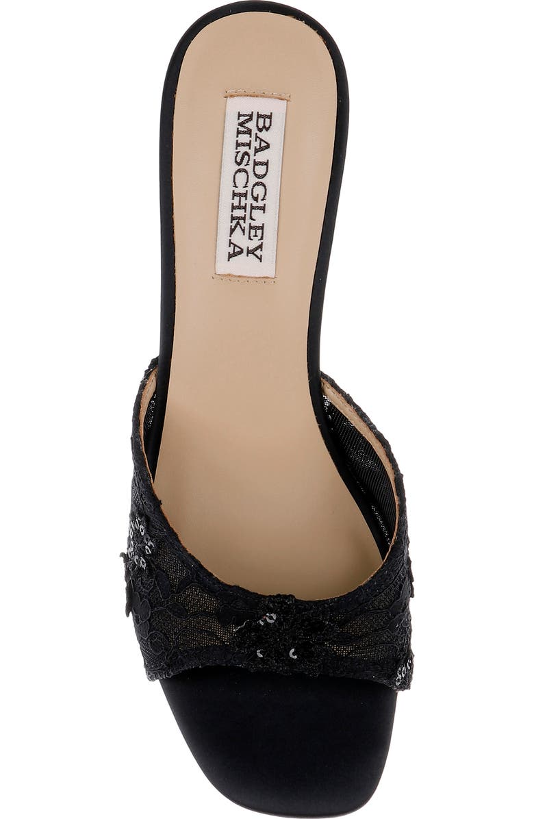 Badgley Mischka Collection Draya Sandal, Alternate, color, Black Satin