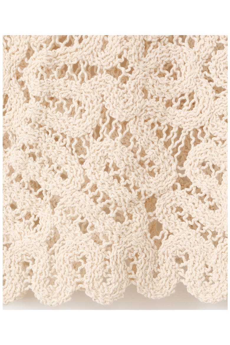 Setenta Openwork Knit Mock Neck Top, Alternate, color, SAND