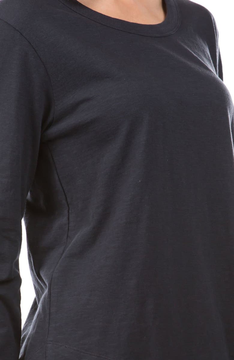 APNY Layered Hem Cotton Slub Top, Alternate, color, Charcoal