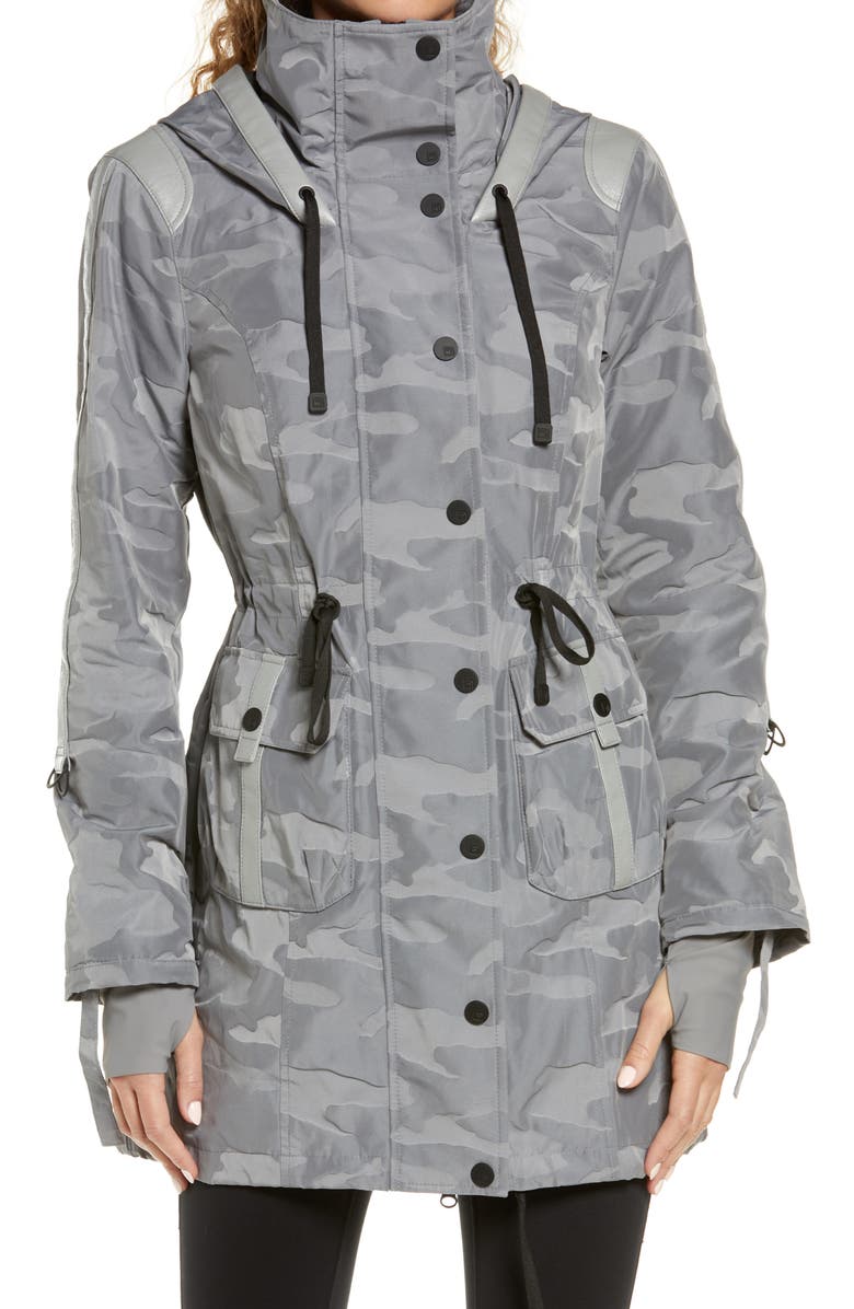 Blanc Noir Hooded Water Resistant Anorak, Alternate, color, 