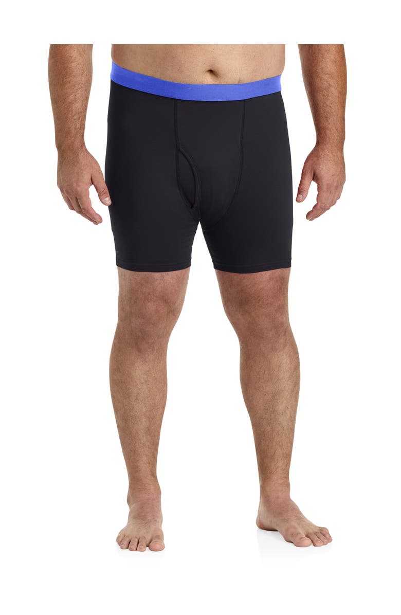 Harbor Bay by DXL Big & Tall 3-pk Boxer Briefs, Alternate, color, Black