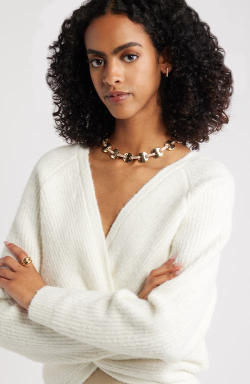 Open Edit Crystal Statement Collar Necklace In Gold