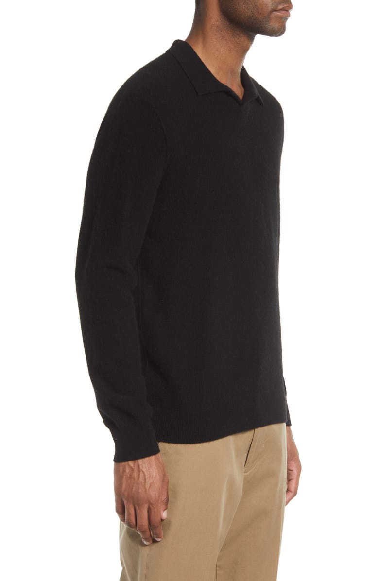 Vince Boiled Cashmere Johnny Collar Sweater, Alternate, color, 