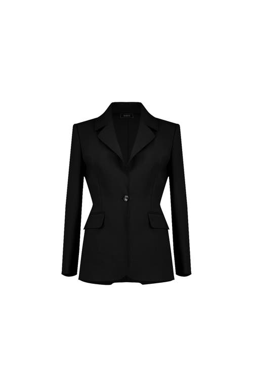 Ivonne Double-breasted Black Tailored Jacket In Black