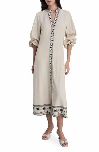 MANGO Long Sleeve Cotton Shirtdress