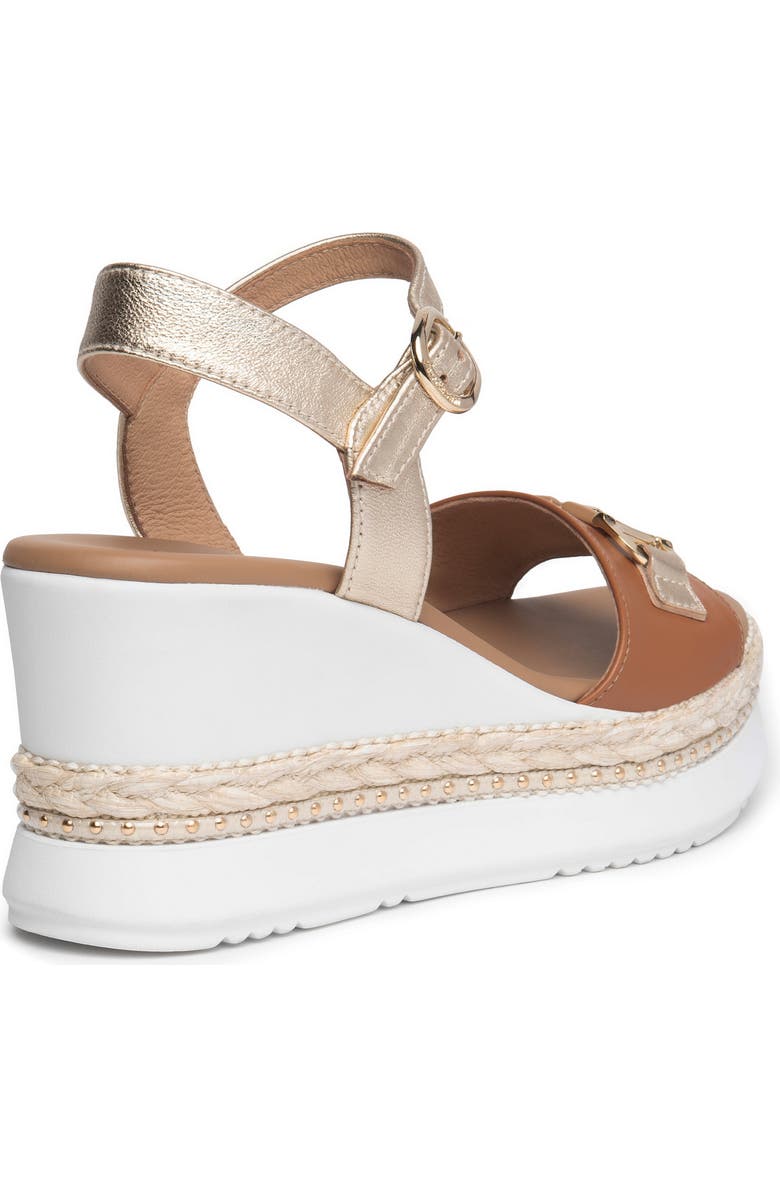 NeroGiardini Platform Wedge Sandal, Alternate, color, Cognac
