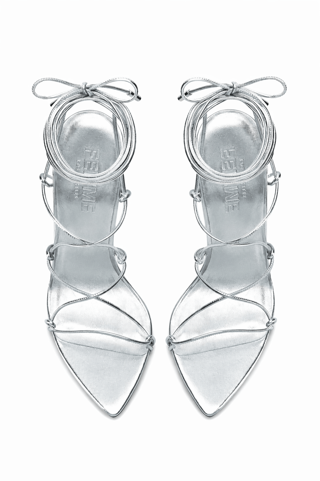 FEMME Sin Lace Up Sandal, Alternate, color, Silver