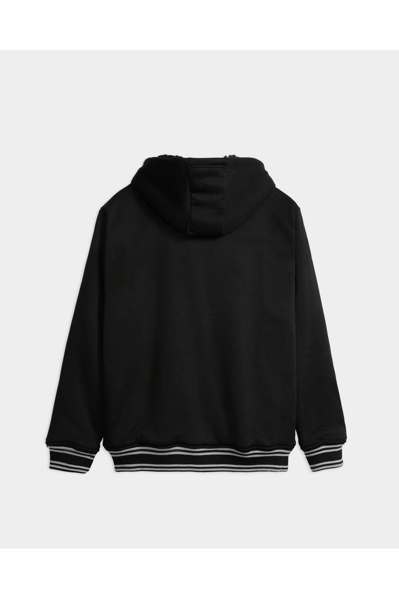 Tip Top faux shearling Hoodie, Alternate, color, Black