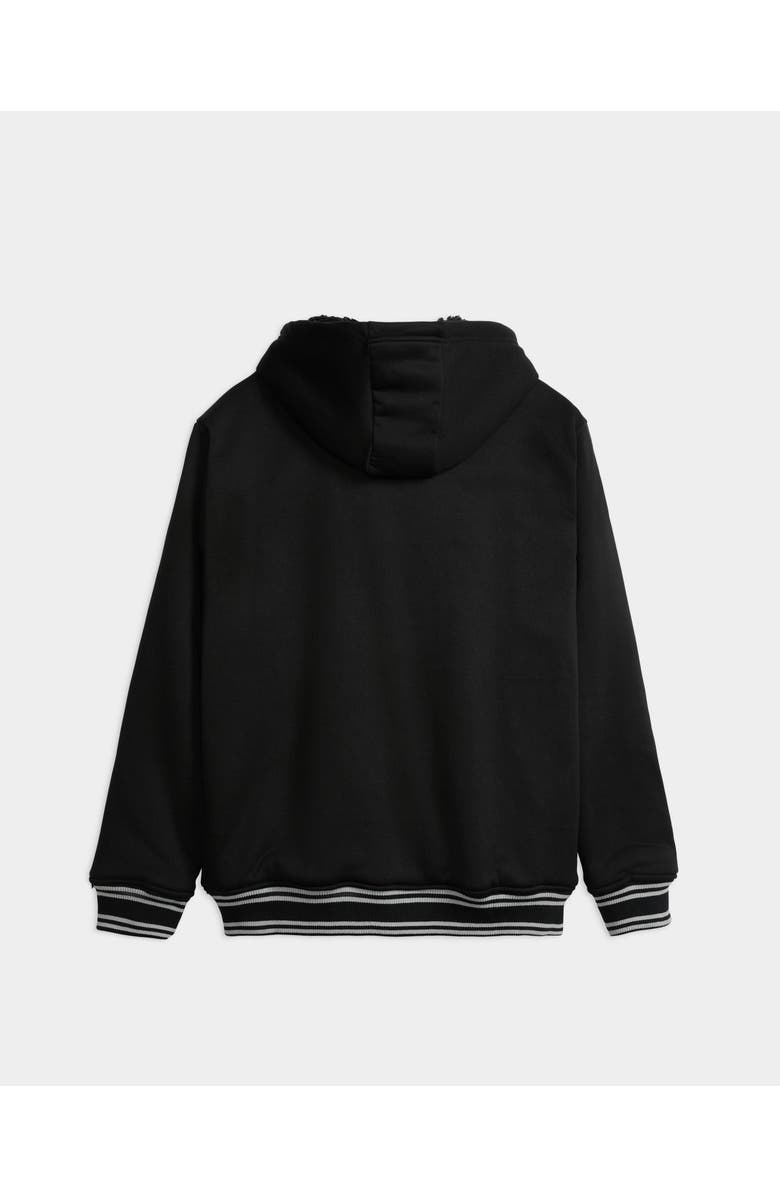ECKO Tip Top faux shearling Hoodie, Alternate, color, Black