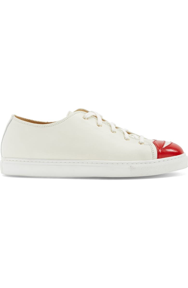 Charlotte Olympia 'Kiss Me' Lace-Up Sneaker, Alternate, color,