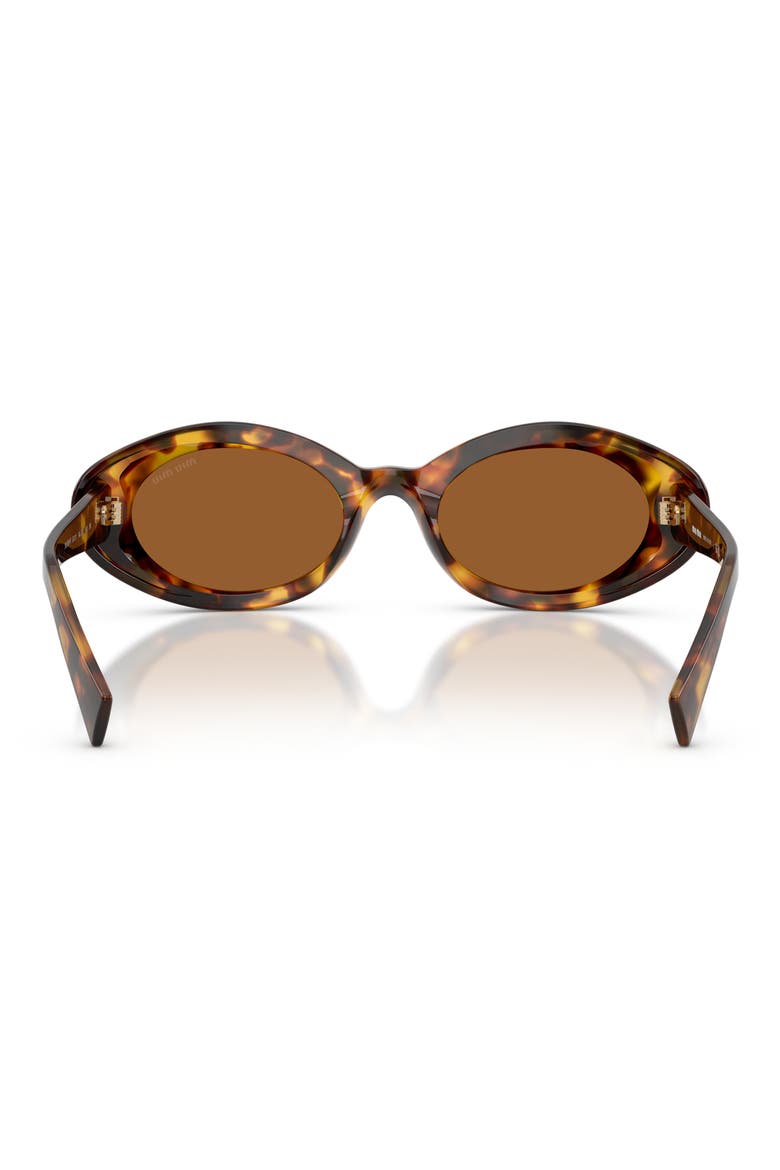 52mm Oval Sunglasses, Alternate, color, HONEY HAVANA / DARK BRONZE