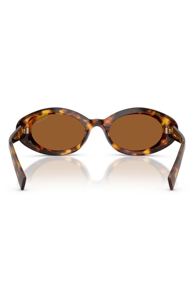 Miu Miu 52mm Oval Sunglasses, Alternate, color, Honey Havana / Dark Bronze