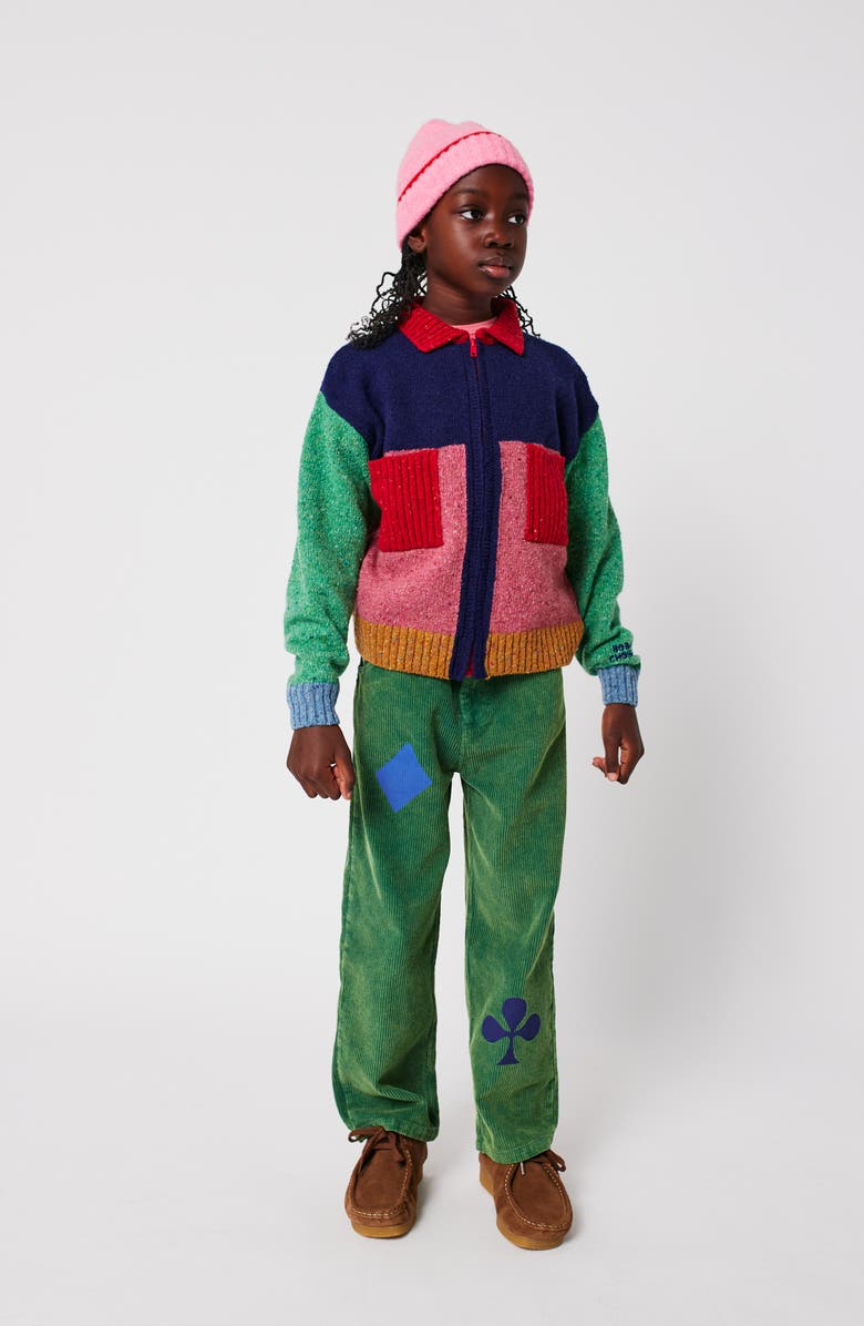 Bobo Choses Kids' Joker Corduroy Pants, Alternate, color, Green