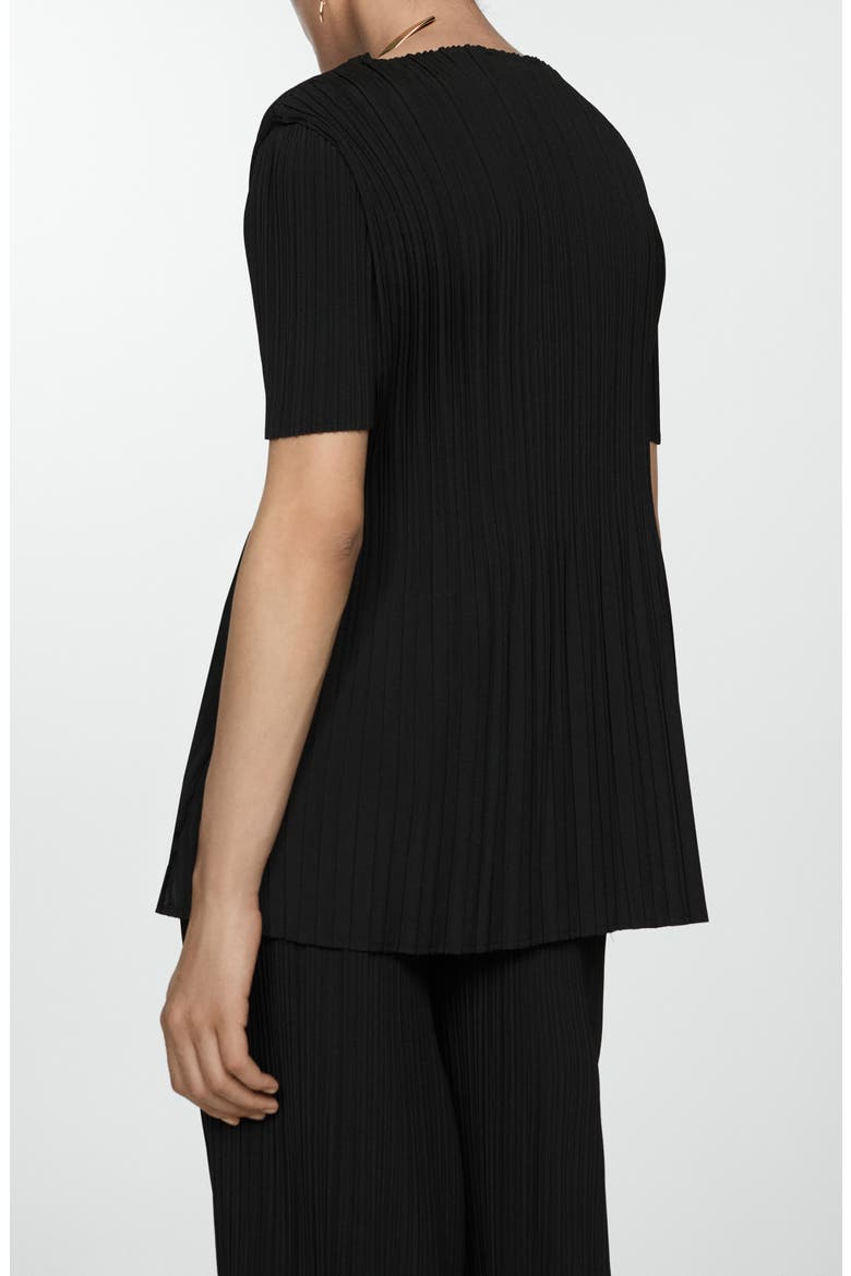 Pleated Top, Alternate, color, BLACK